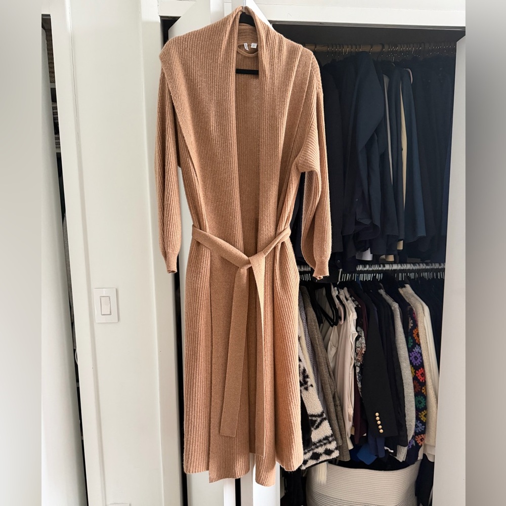 Nordstrom Tan Long Sleeve Knit Robe